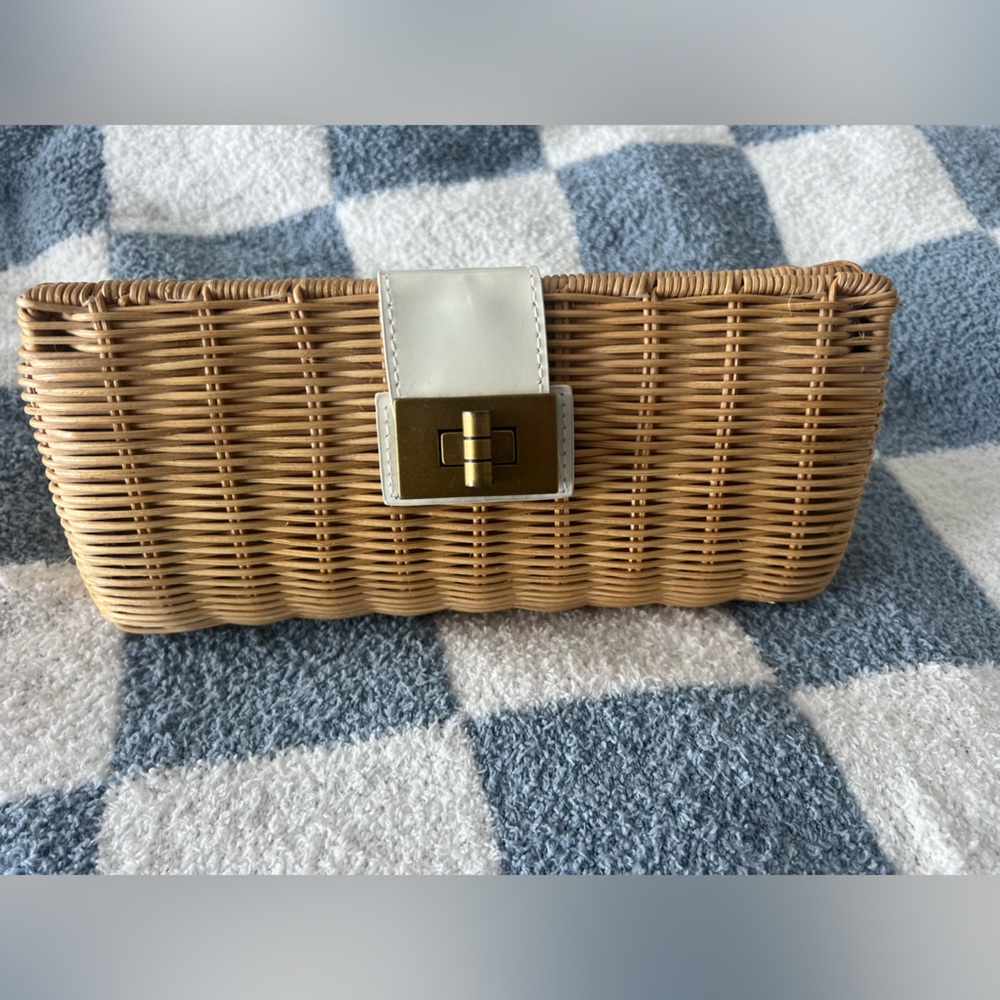 J.Crew Wicker Clutch